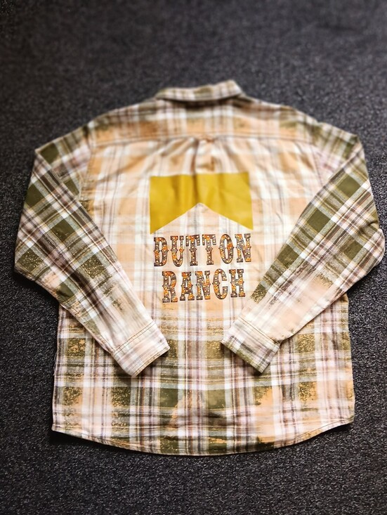 Eddie Bauer Other - Upcycled Bleach Dutton Ranch Eddie Bauer Plaid Flannel Long Sleeve Shirt Mens XL